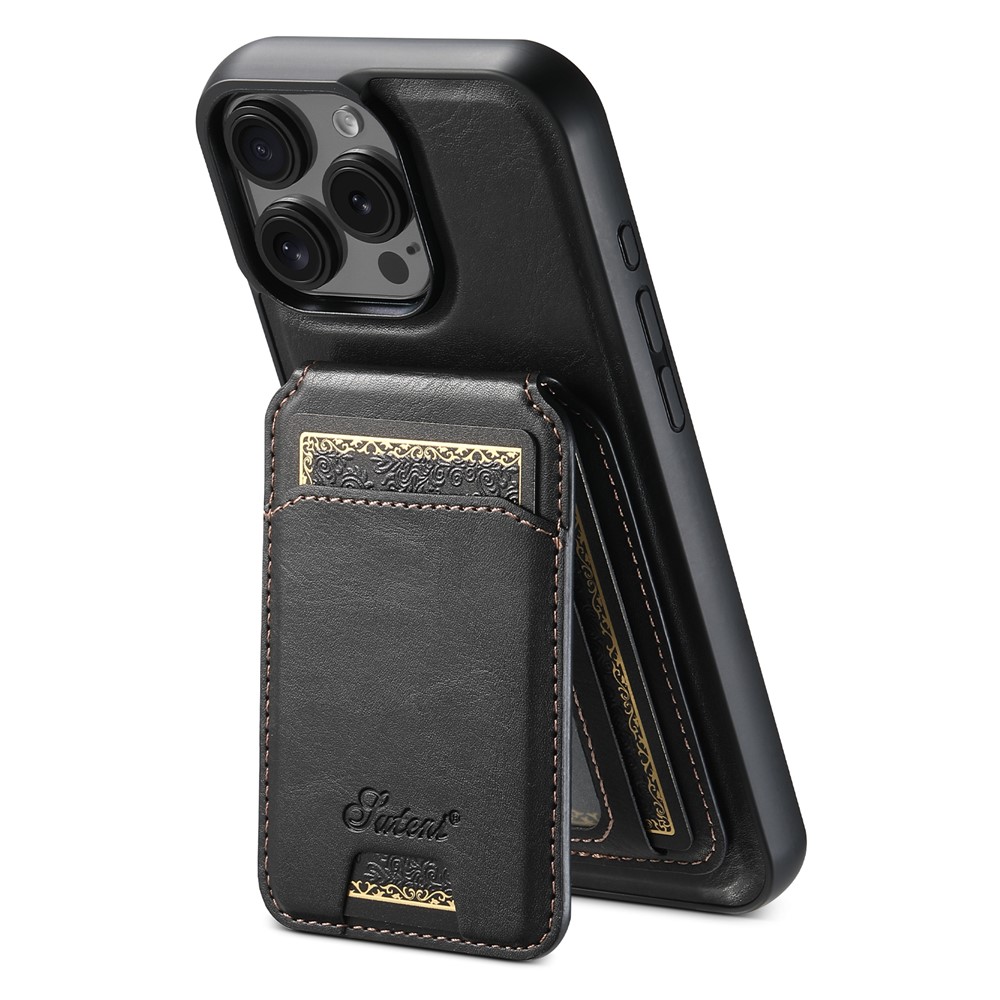 iPhone 16 Pro Max - Magnetic Detachable Card Holder Black — estuche