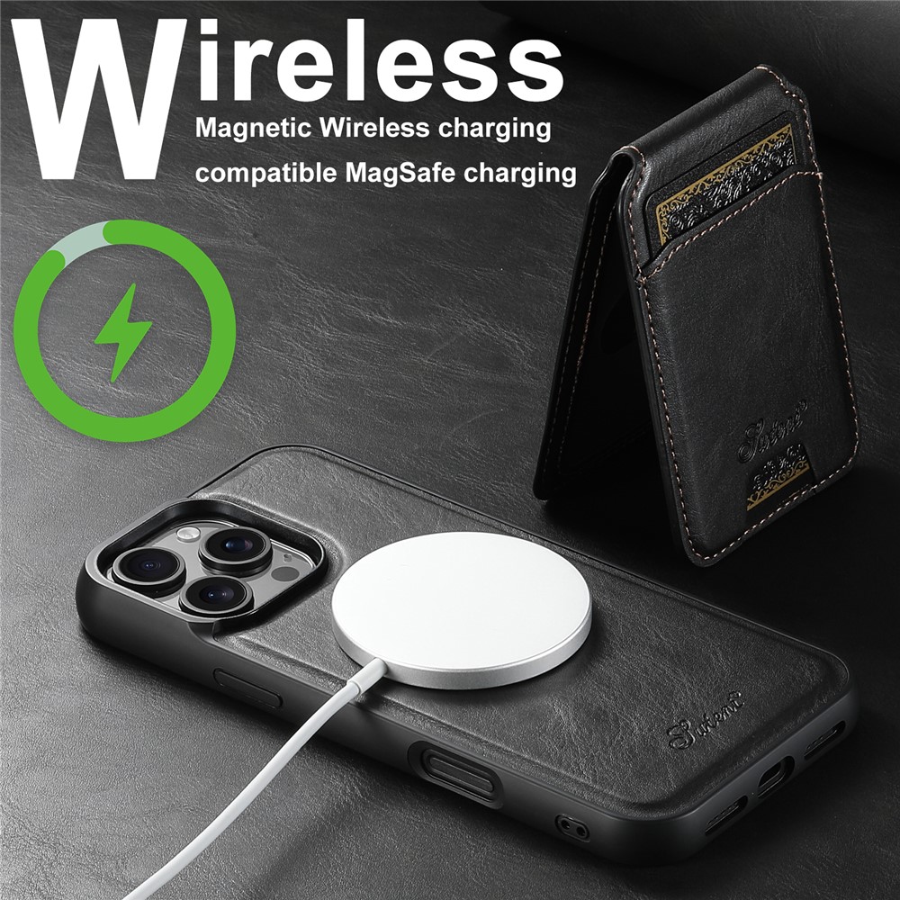 iPhone 16 Pro Max - Magnetic Detachable Card Holder Black — estuche (foto 11 de 12)