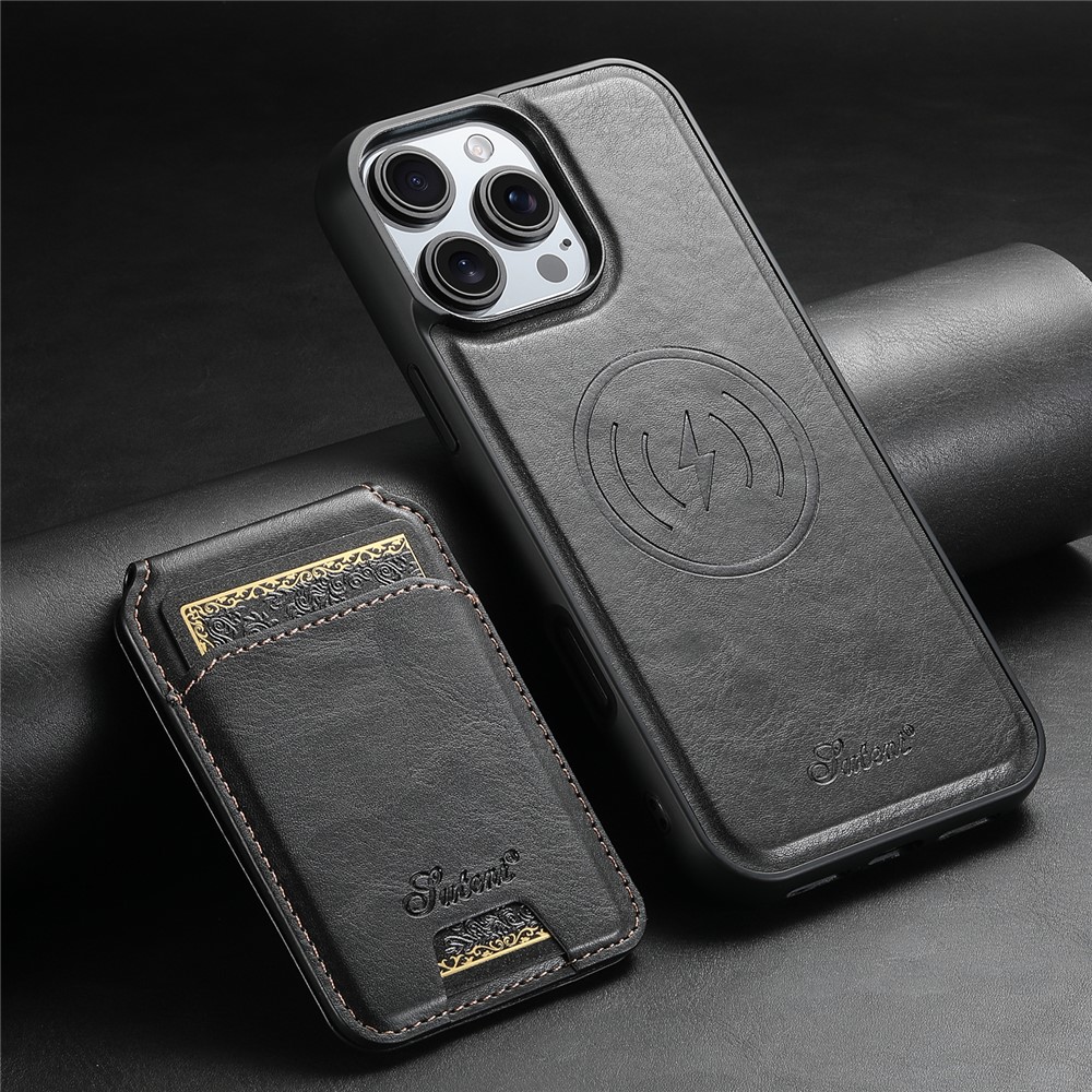 iPhone 16 Pro Max - Magnetic Detachable Card Holder Black — estuche (foto 12 de 12)
