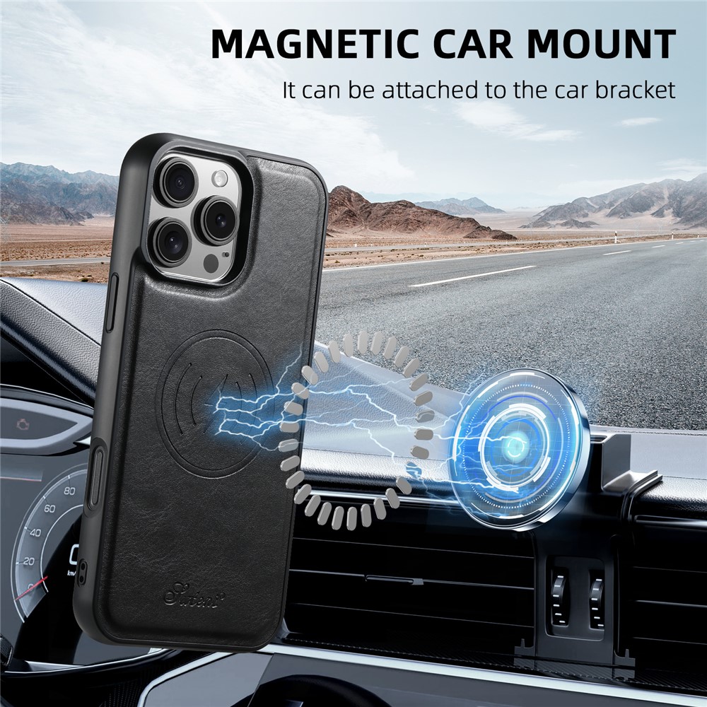 iPhone 16 Pro Max - Magnetic Detachable Card Holder Black — estuche (foto 7 de 12)