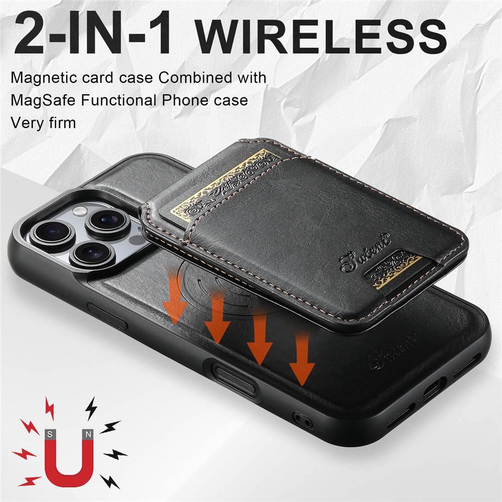 iPhone 16 Pro Max - Magnetic Detachable Card Holder Black — estuche (foto 9 de 12)