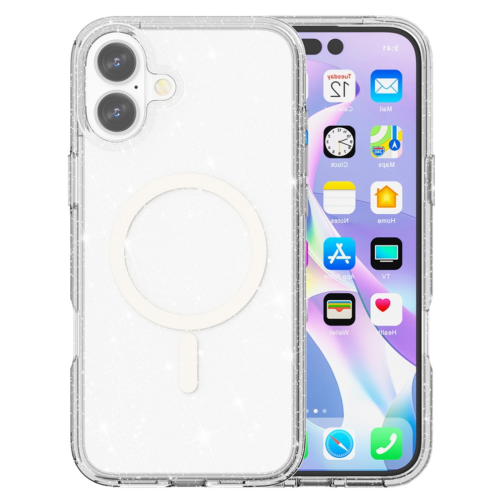 iPhone 17 - Glitter Powder With MagSafe Transparent — estuche