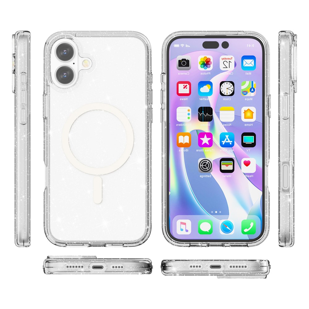 iPhone 17 - Glitter Powder With MagSafe Transparent — estuche (foto 7 de 7)