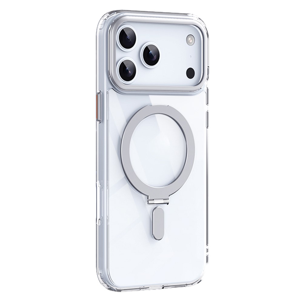 iPhone 17 Pro - Acrylic Metal Kickstand With MagSafe Silver — estuche (foto 2 de 7)