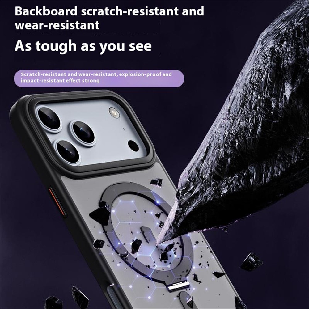 iPhone 17 Pro - Acrylic Metal Kickstand With MagSafe Silver — estuche (foto 3 de 7)