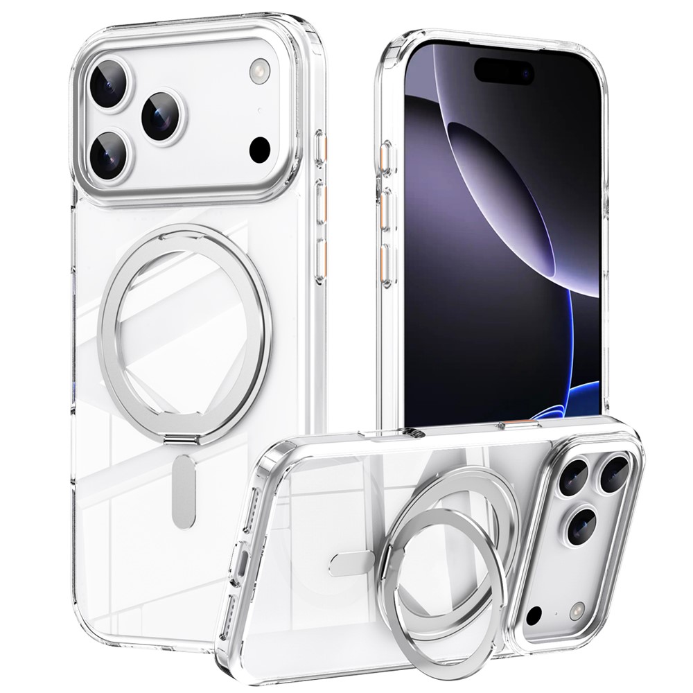iPhone 17 Pro Max - Acrylic Metal Kickstand With MagSafe Silver — estuche