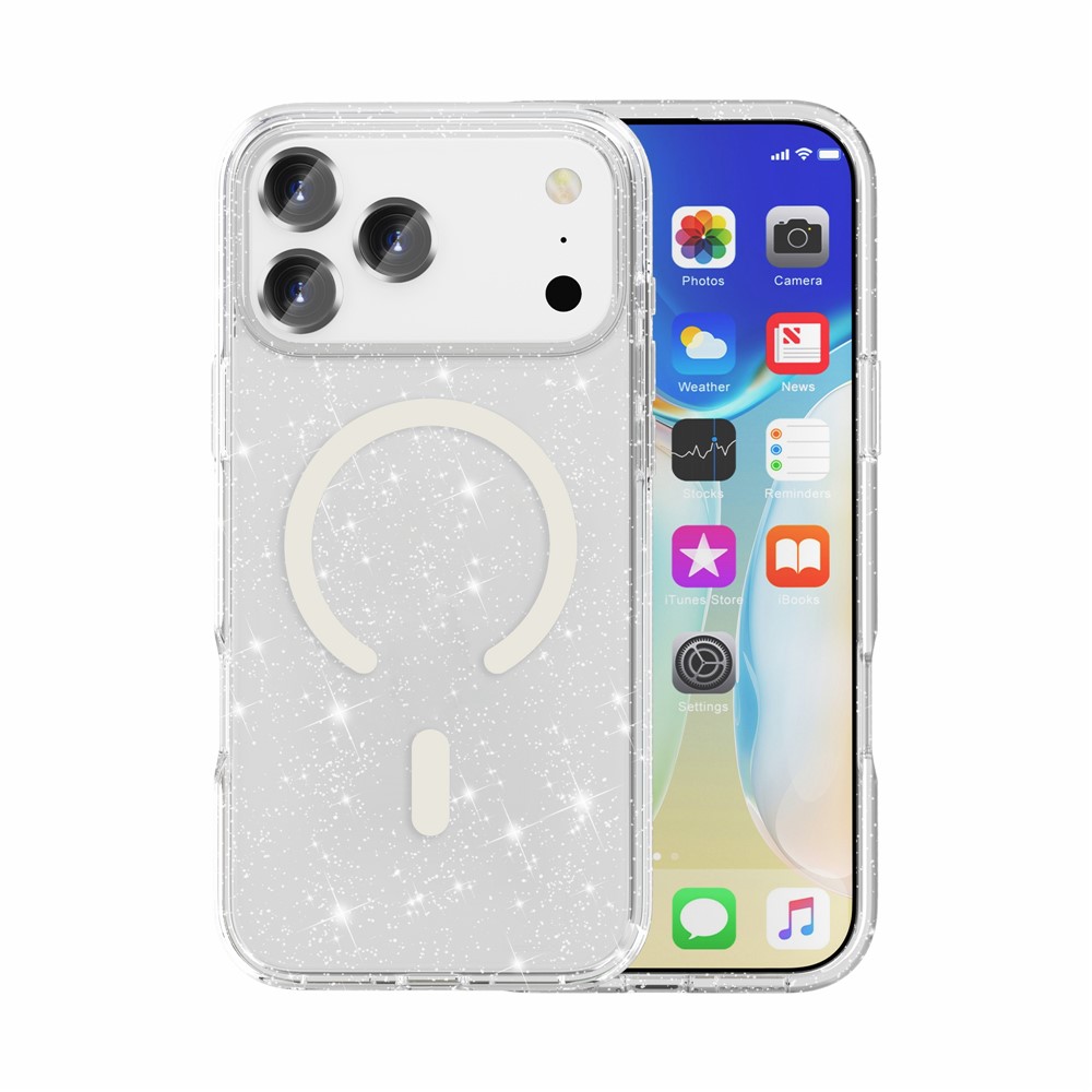 iPhone 17 Pro Max - Glitter Powder With MagSafe Transparent — estuche (foto 5 de 9)