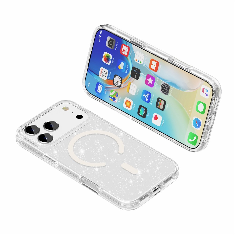 iPhone 17 Pro Max - Glitter Powder With MagSafe Transparent — estuche (foto 7 de 9)