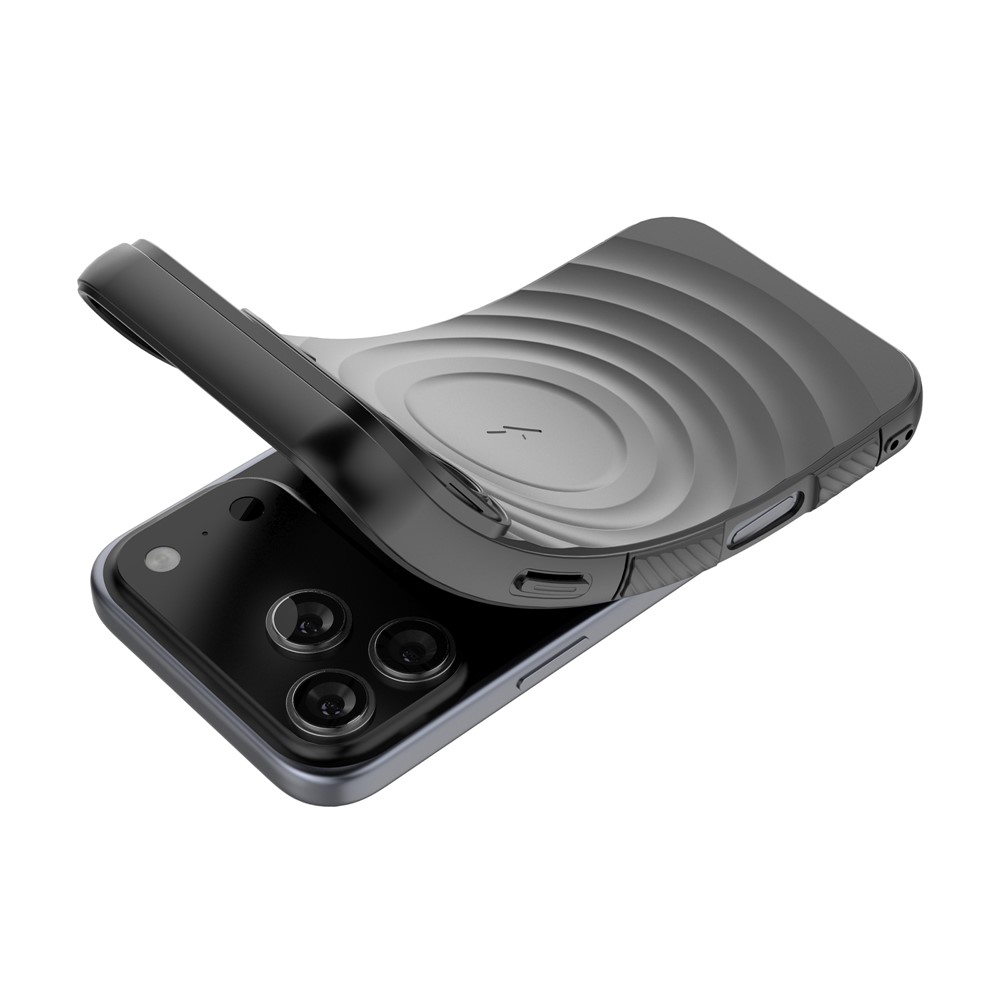 iPhone 17 Pro Max - Kickstand Ripple Texture Blue — estuche (foto 5 de 8)