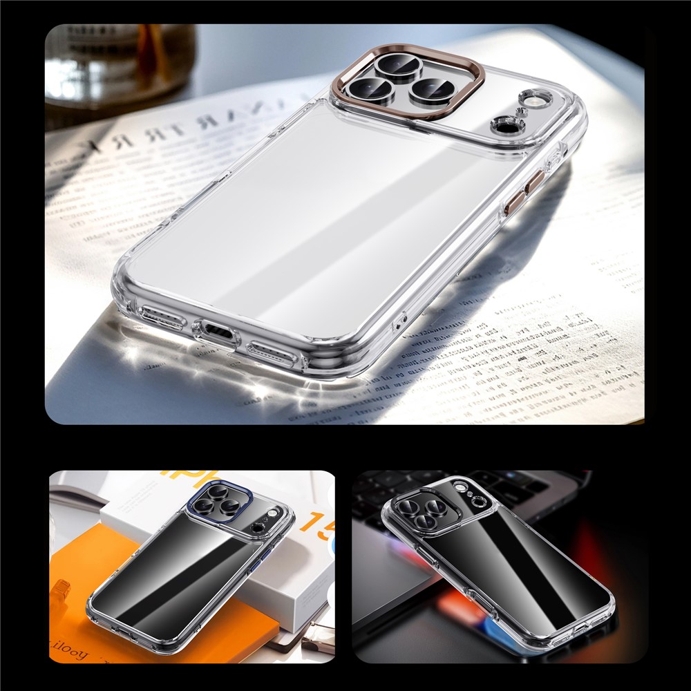 iPhone 17 Pro Max - IPAKY Metal Lens Shockproof Black — estuche (foto 12 de 12)