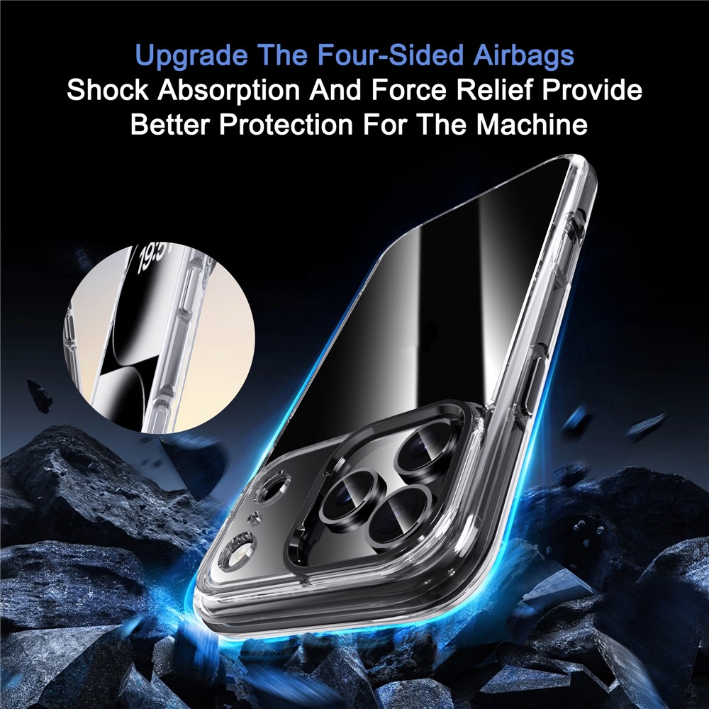 iPhone 17 Pro Max - IPAKY Metal Lens Shockproof Silver — estuche (foto 7 de 12)