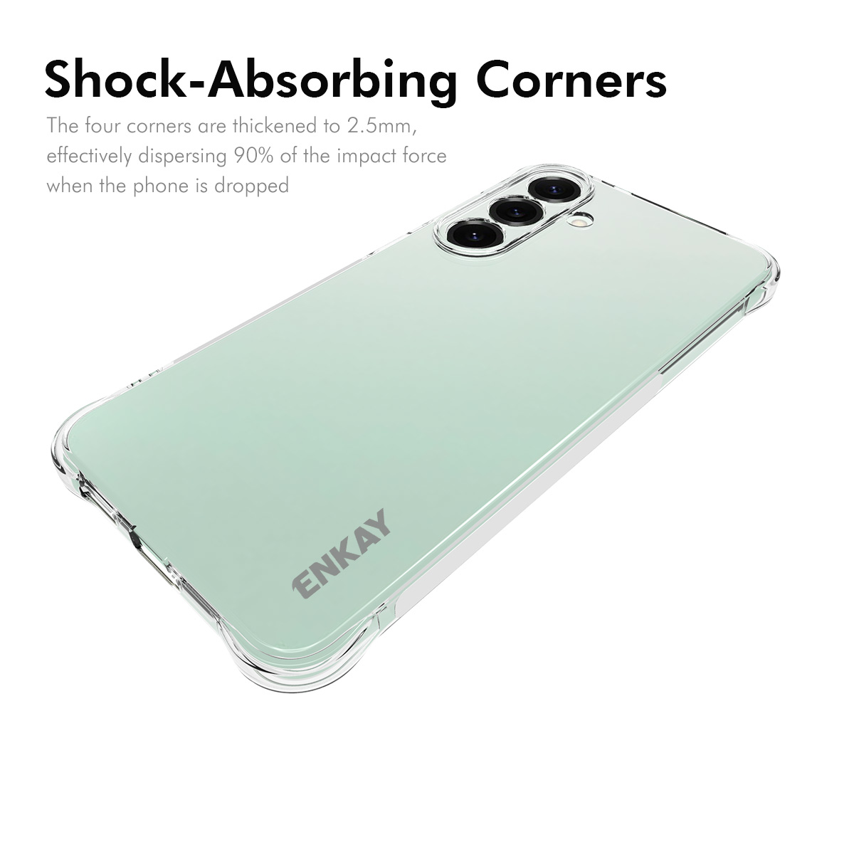 Samsung Galaxy S25 FE - ENKAY TPU Transparent — estuche (foto 2 de 6)