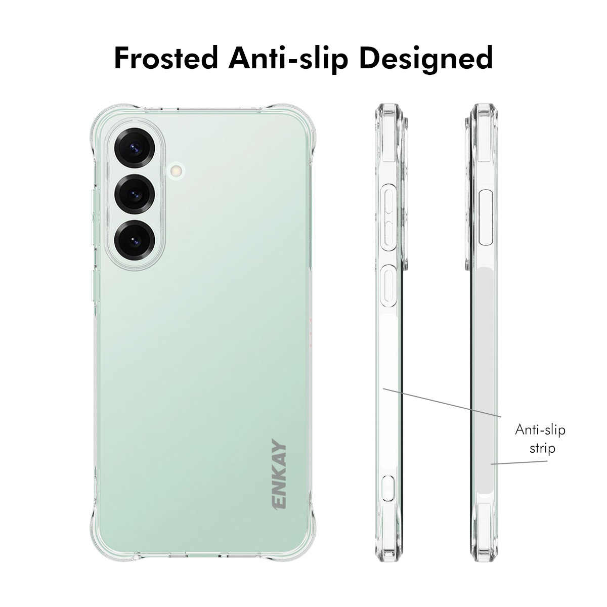 Samsung Galaxy S25 FE - ENKAY TPU Transparent — estuche (foto 4 de 6)
