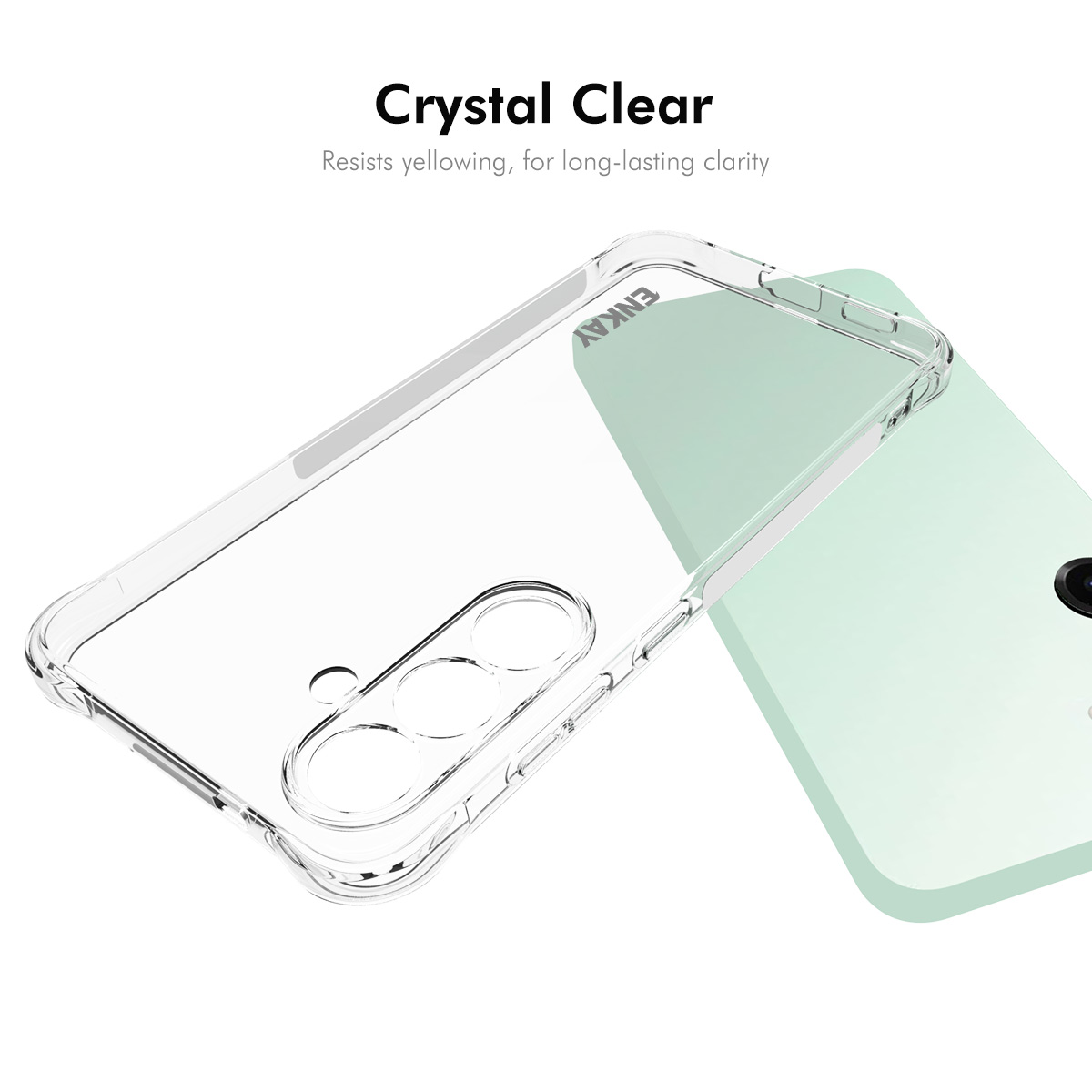 Samsung Galaxy S25 FE - ENKAY TPU Transparent — estuche (foto 5 de 6)