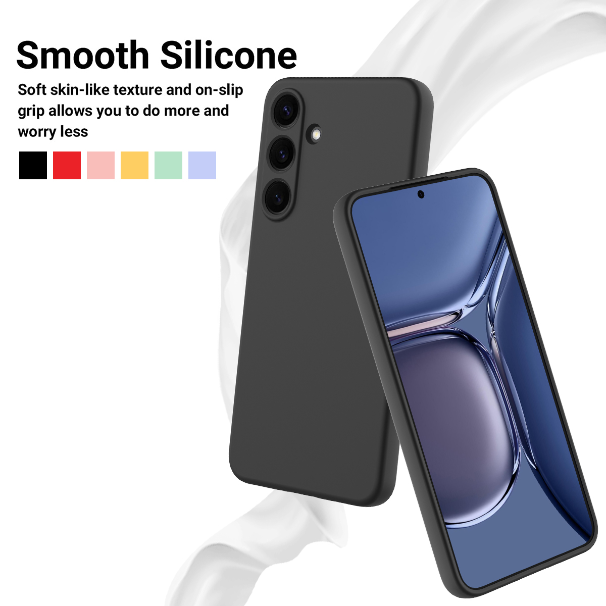 Samsung Galaxy S25 FE - Liquid Silicone Black — estuche (foto 3 de 8)