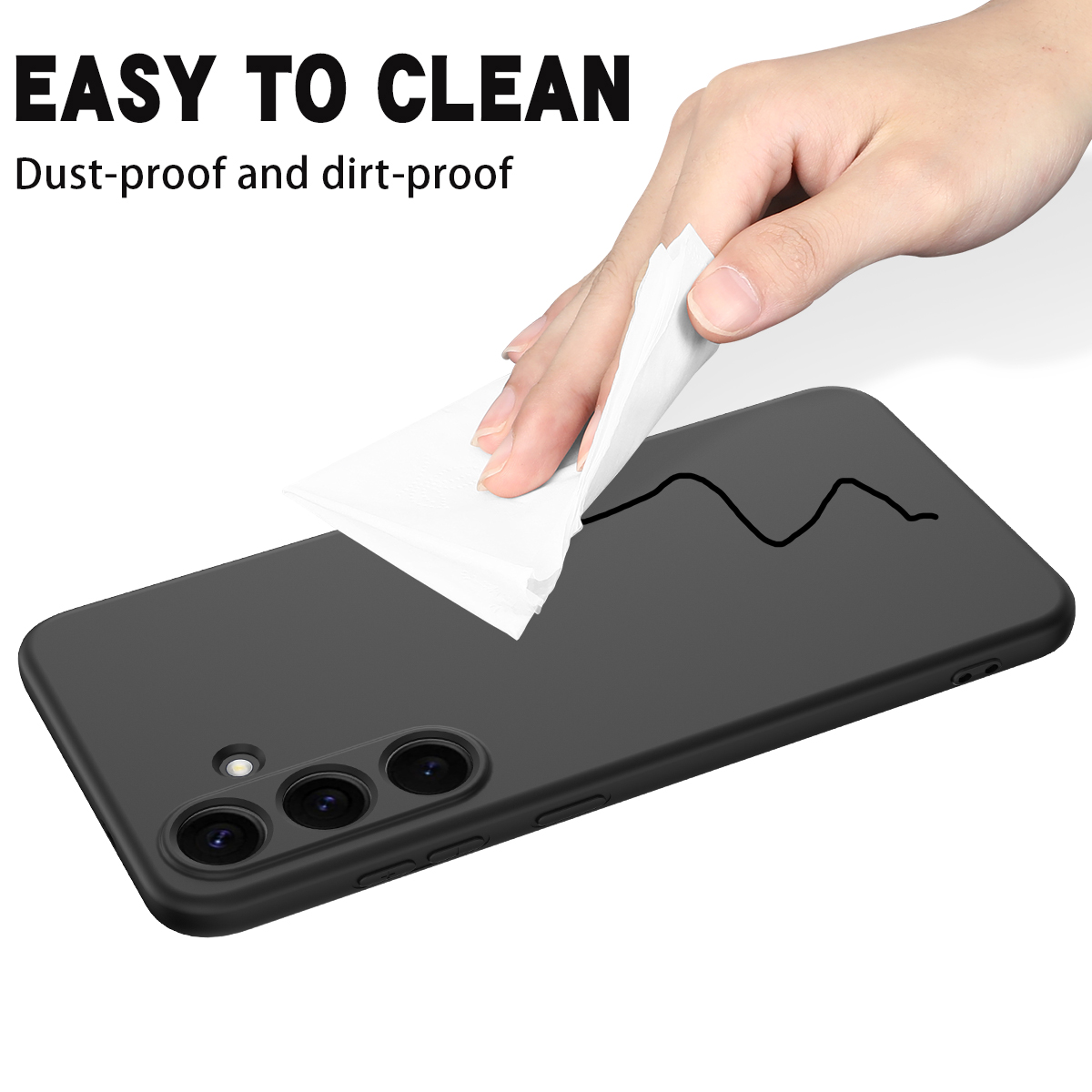 Samsung Galaxy S25 FE - Liquid Silicone Black — estuche (foto 8 de 8)