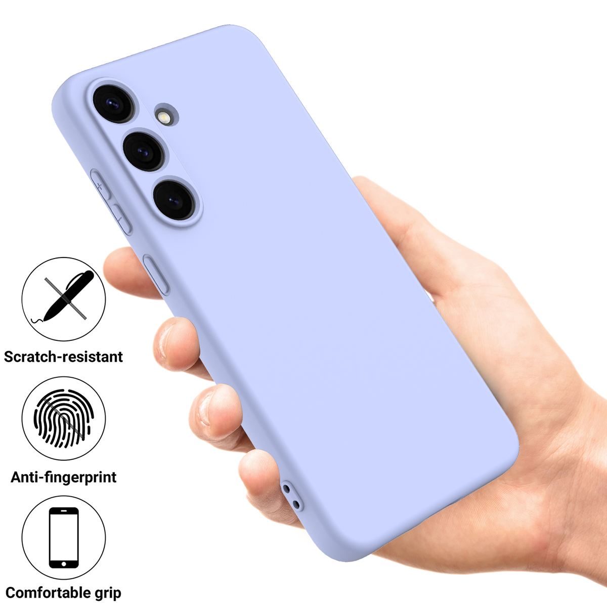 Samsung Galaxy S25 FE - Liquid Silicone Purple — estuche (foto 2 de 8)