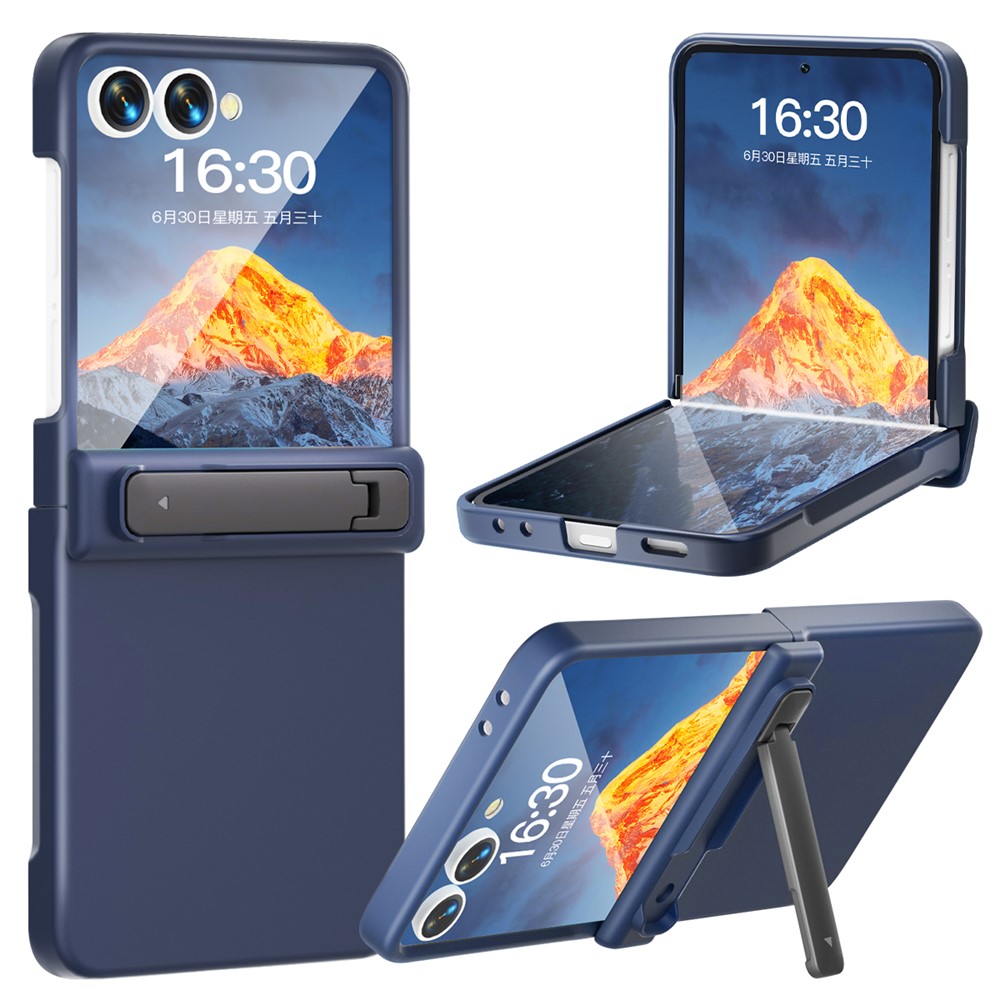 Samsung Galaxy Z Flip 7 - Kickstand Case Built-In Dark Blue
