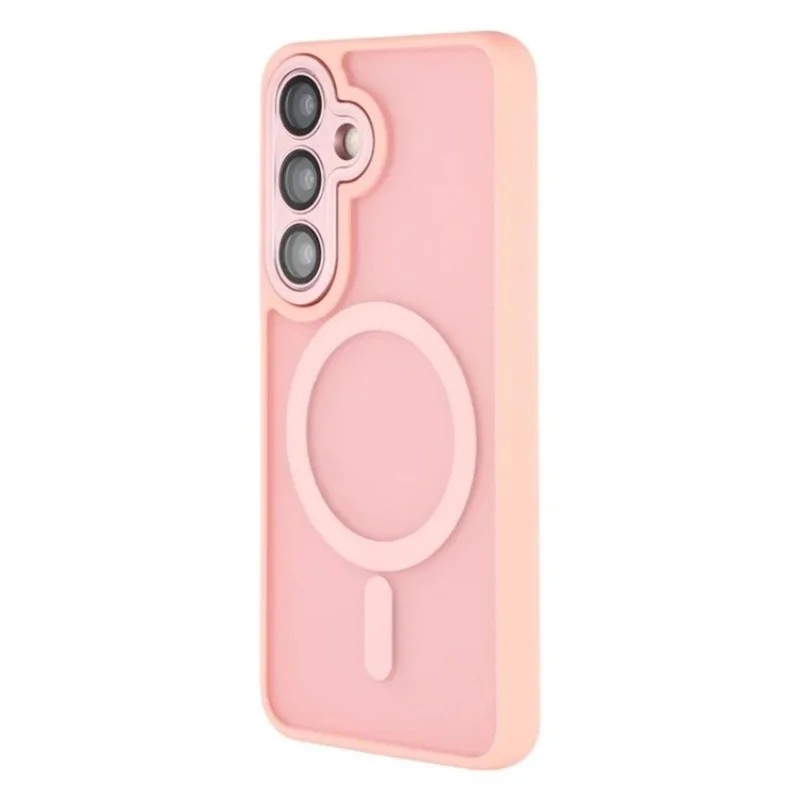 Samsung Galaxy S25 FE - WANLONFENG With MagSafe and Tempered Glass Pink — estuche (foto 4 de 8)