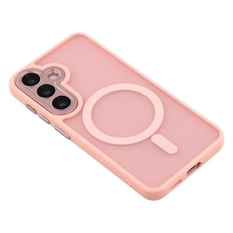 Samsung Galaxy S25 FE - WANLONFENG With MagSafe and Tempered Glass Pink — estuche (foto 5 de 8)