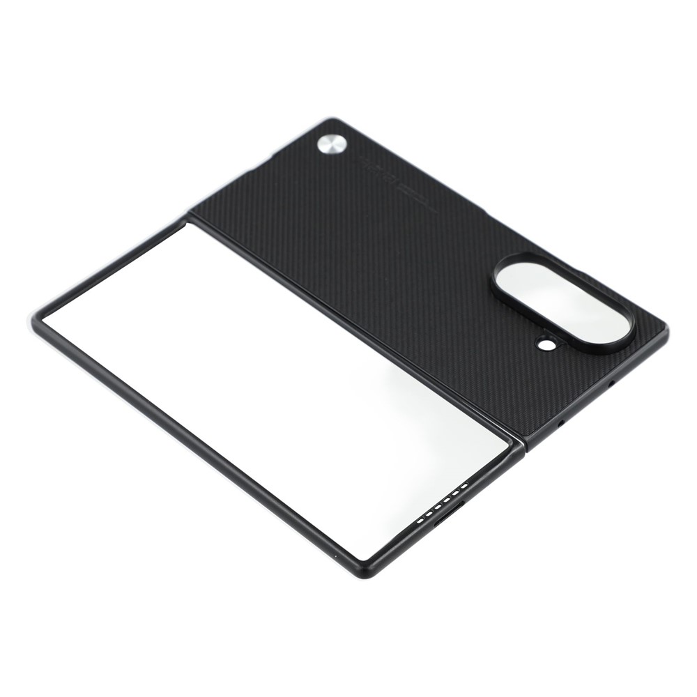 Samsung Galaxy Z Fold 7 - X-LEVEL Carbon Fiber Leather Black — estuche (foto 4 de 5)