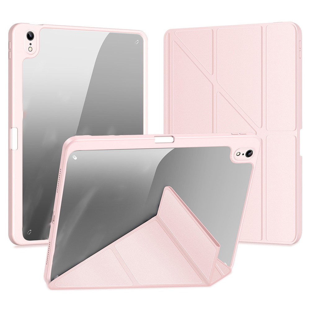 iPad 10.9 2025 - DUX DUCIS Series Magi Fold Stand Pink — estuche (foto 2 de 12)