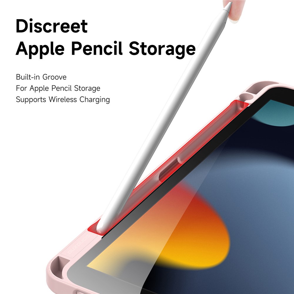 iPad 10.9 2025 - DUX DUCIS Series Magi Fold Stand Pink — estuche (foto 7 de 12)