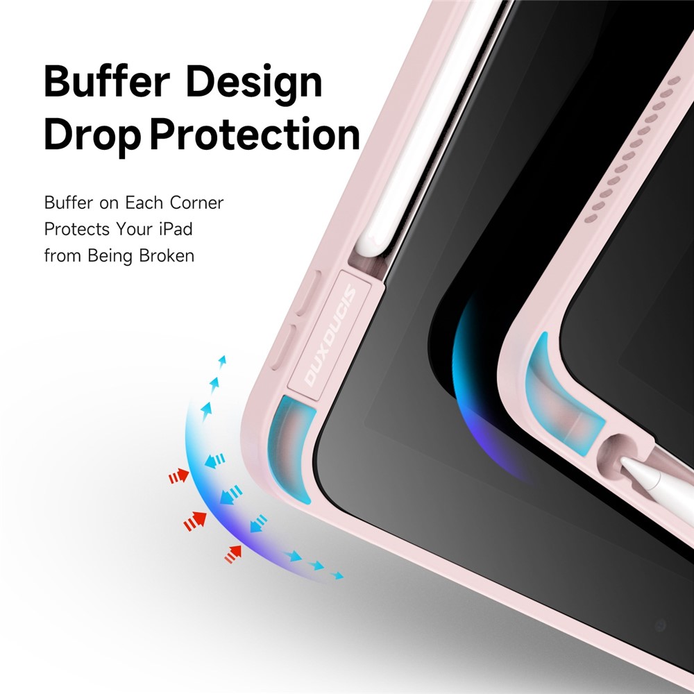 iPad 10.9 2025 - DUX DUCIS Series Magi Fold Stand Pink — estuche (foto 9 de 12)
