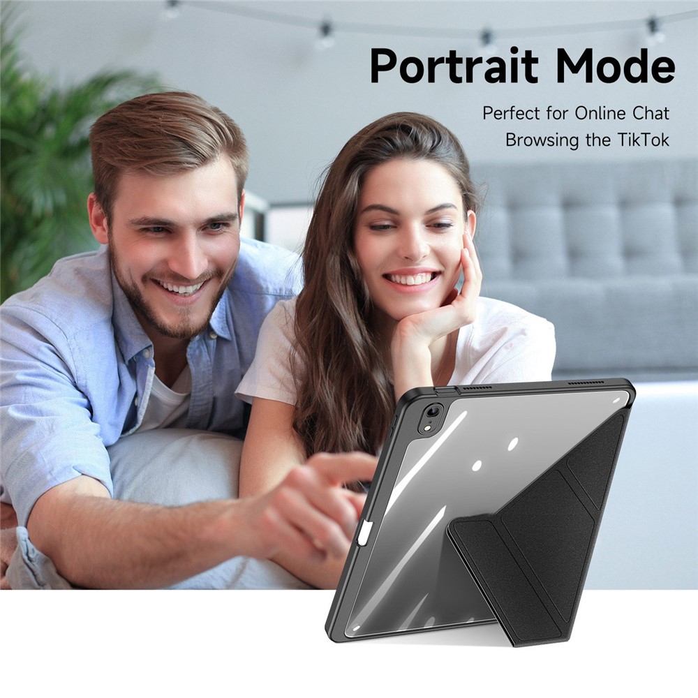 iPad 10.9 2025 - DUX DUCIS Series Magi Fold Stand Black — estuche (foto 4 de 12)