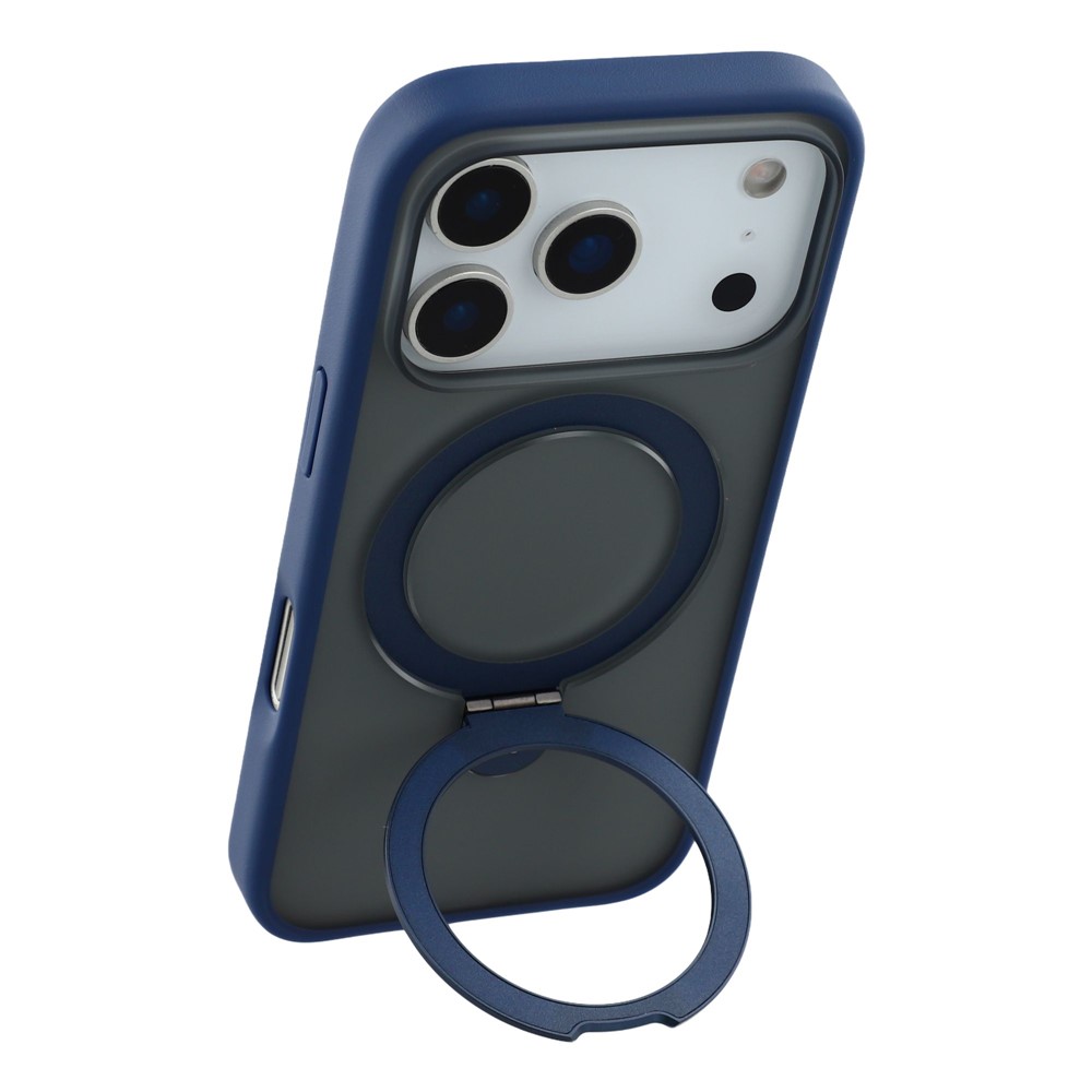 iPhone 17 Pro - X-LEVEL Metal Kickstand Blue — estuche (foto 4 de 7)