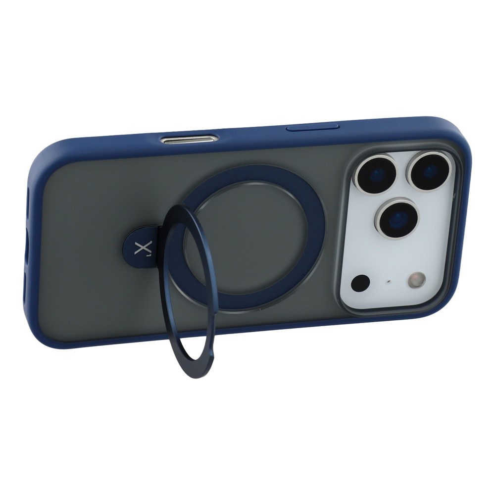 iPhone 17 Pro - X-LEVEL Metal Kickstand Blue — estuche (foto 5 de 7)