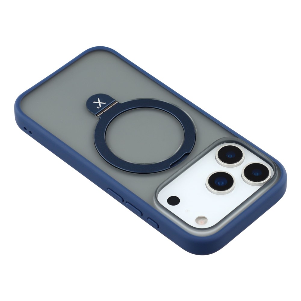 iPhone 17 Pro - X-LEVEL Metal Kickstand Blue — estuche (foto 7 de 7)