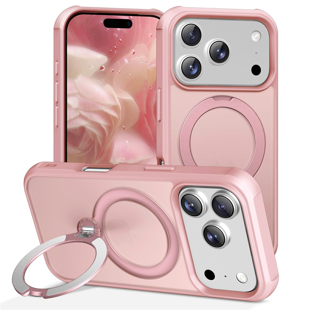 iPhone 17 Pro Max - Hard Case With Ring Magnetic Pink — estuche