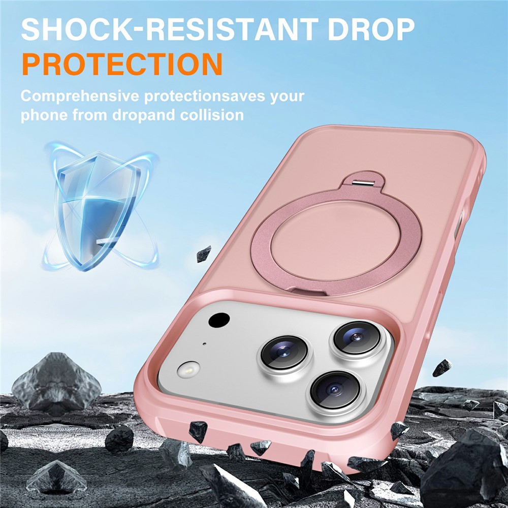 iPhone 17 Pro Max - Hard Case With Ring Magnetic Pink — estuche (foto 3 de 7)
