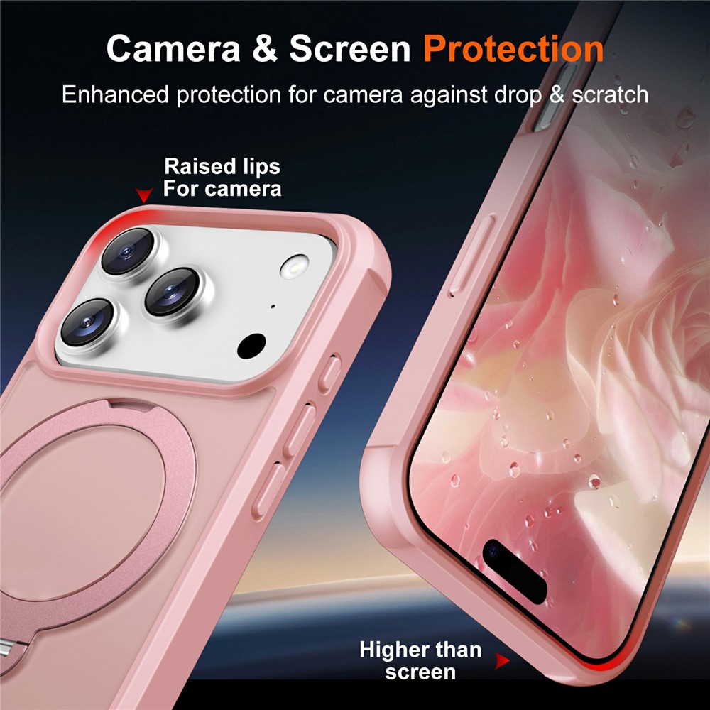 iPhone 17 Pro Max - Hard Case With Ring Magnetic Pink — estuche (foto 5 de 7)