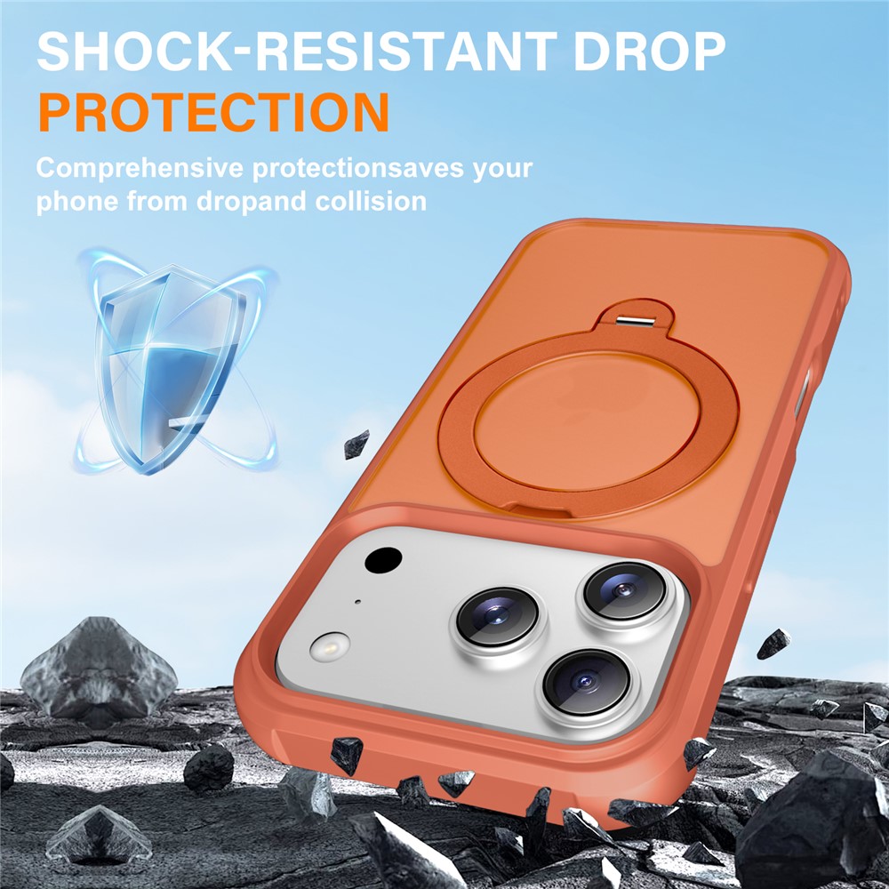 iPhone 17 Pro Max - Hard Case With Ring Magnetic Orange — estuche (foto 3 de 7)