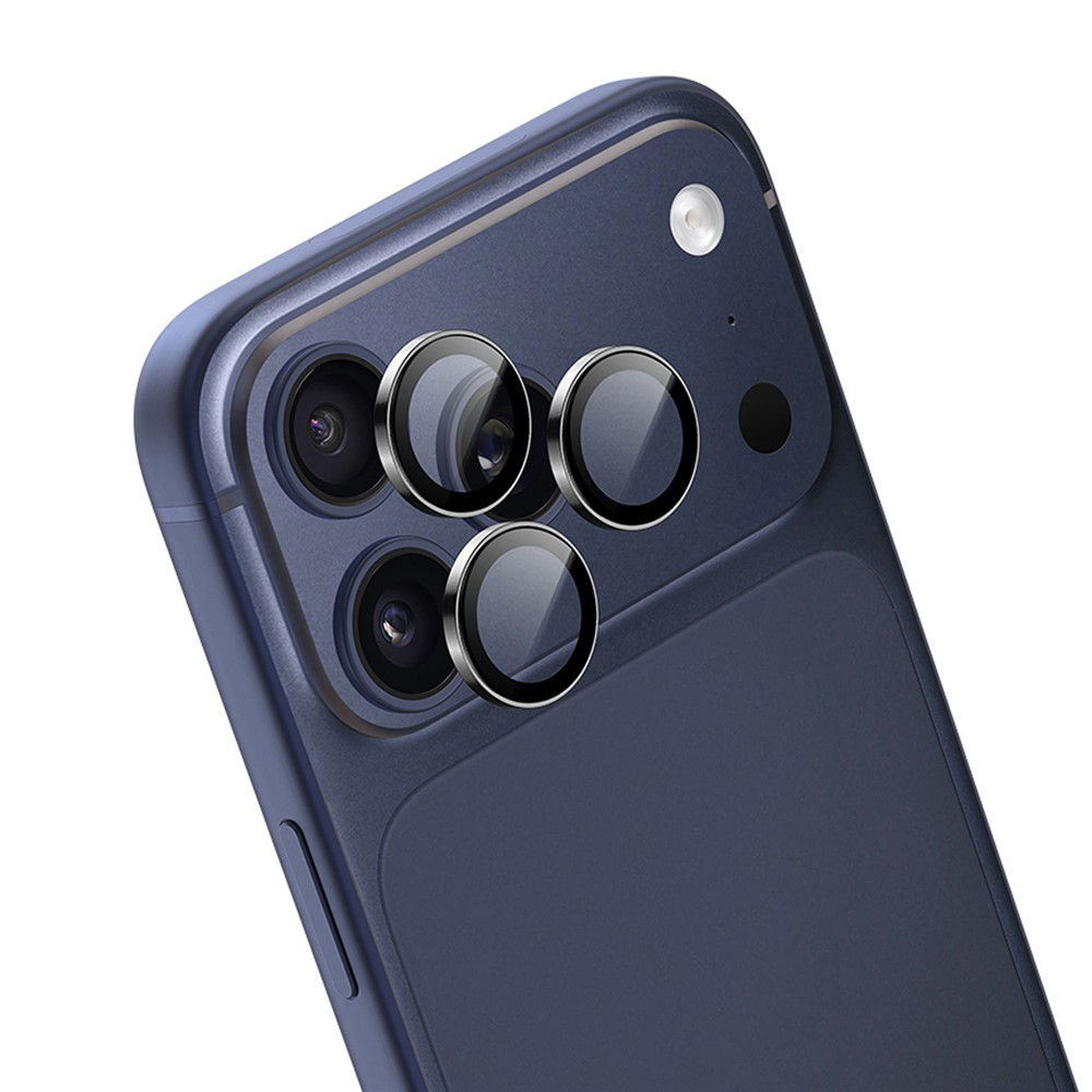 iPhone 17 Pro/17 Pro Max - DUX DUCIS Camera Lens Glass Protector Black — vidrio templado protector de pantalla