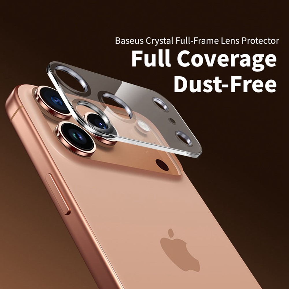 iPhone 17 Pro Max - BASEUS Camera Lens Glass Protector — vidrio templado protector de pantalla (foto 3 de 11)