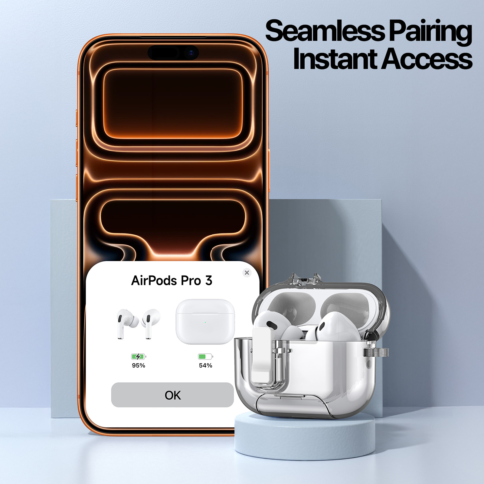 Apple AirPods Pro 3 - DUX DUCIS Pecr Series Clear — estuche (foto 11 de 12)