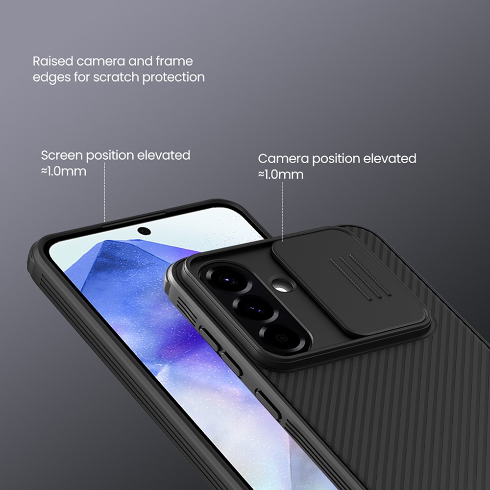 Samsung Galaxy A36/A56 - NILLKIN CamShiel Black — estuche (foto 8 de 9)