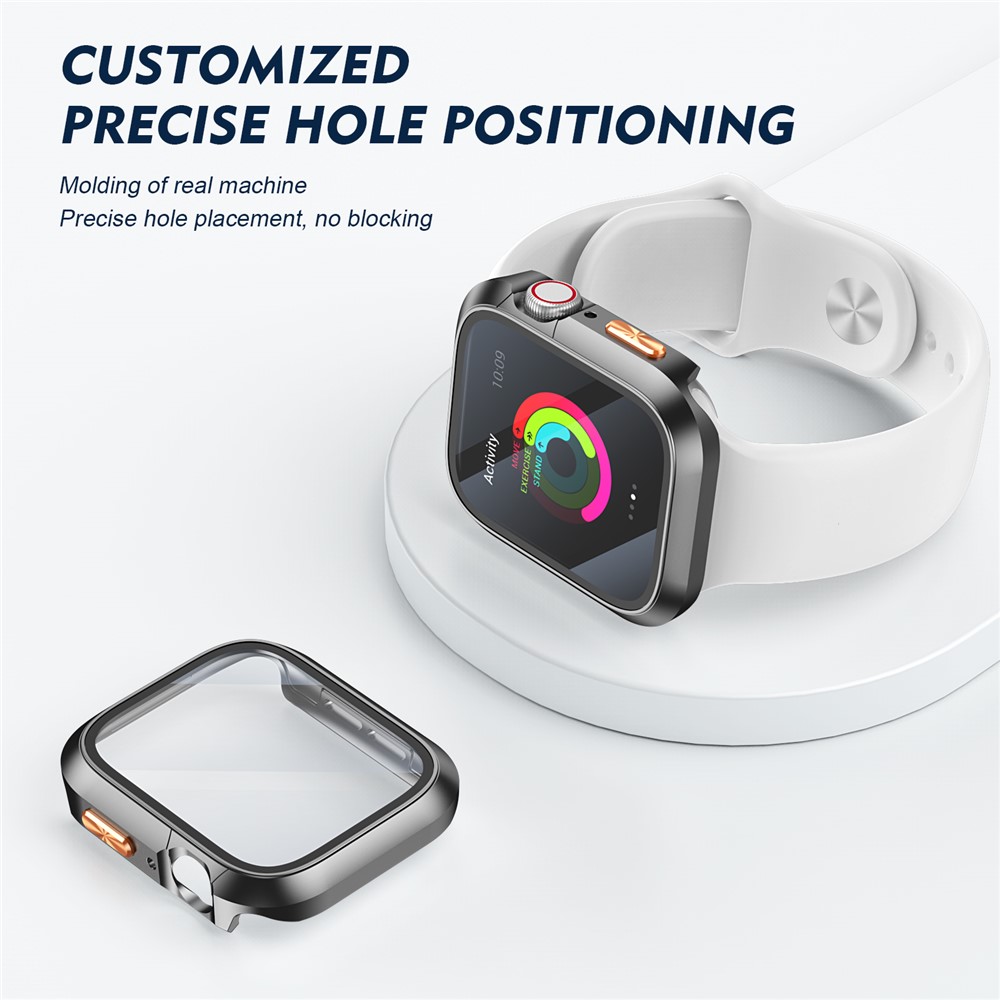 Apple Watch Series10/11 46mm - Orange Texture Button Titanium Black — estuche (foto 4 de 6)