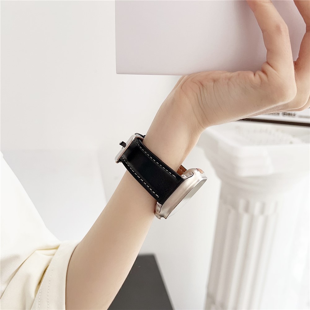 Apple Watch 46/49mm - Leather Strap Dark Brown — correa (foto 3 de 4)