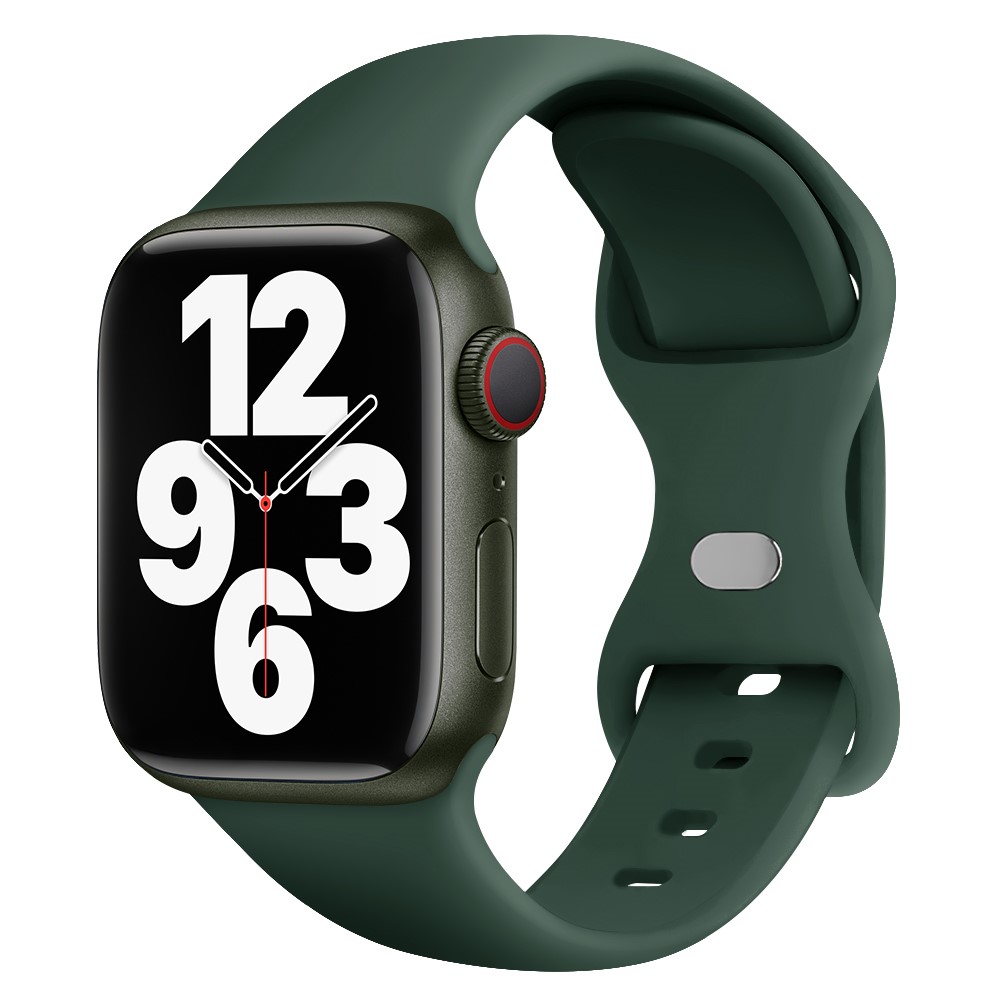 Apple Watch 46/49mm - KALEBOL Silicone Strap Olive Green — correa (foto 2 de 7)