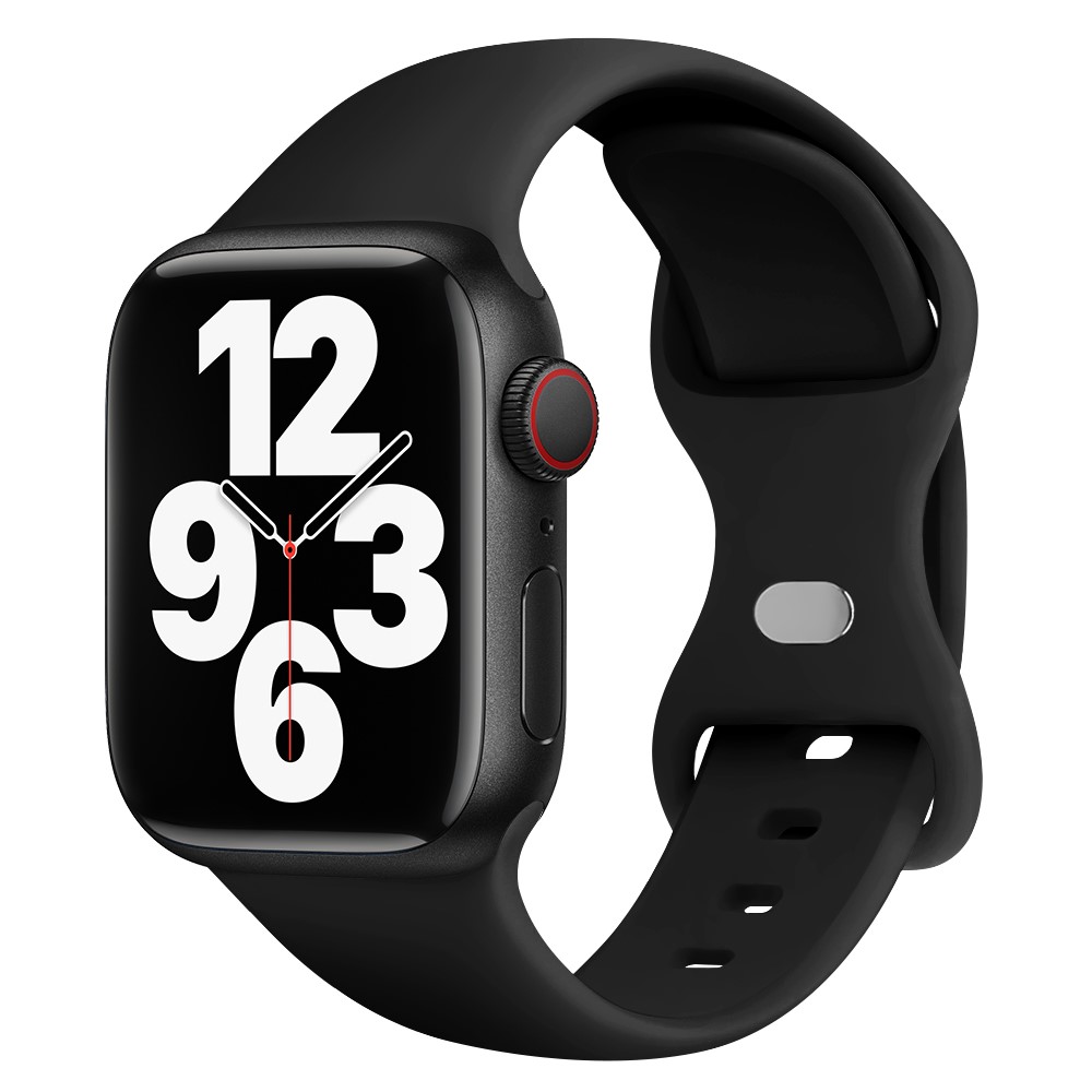 Apple Watch 46/49mm - KALEBOL Silicone Strap Black — correa (foto 2 de 7)