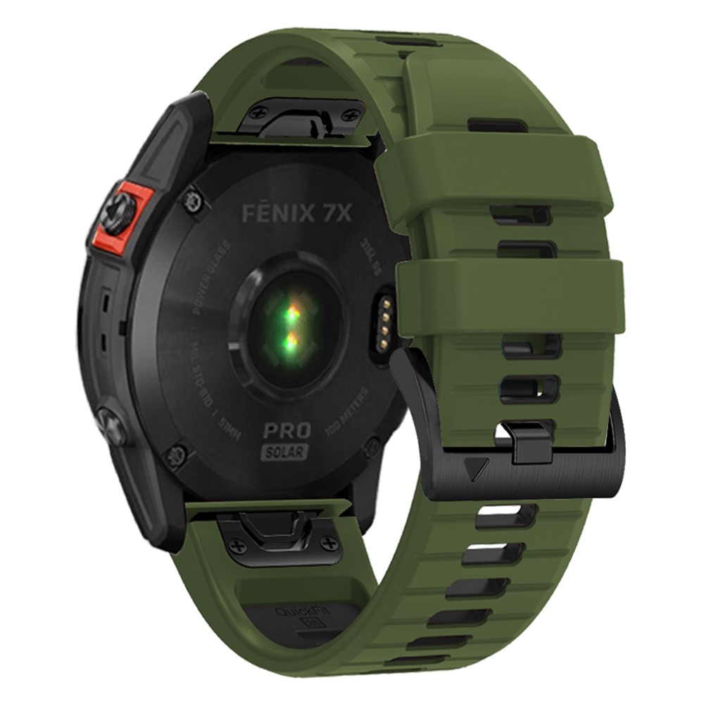 Garmin - Fenix 7X/7X Pro Dual Color Sport Strap Army Green Black — correa