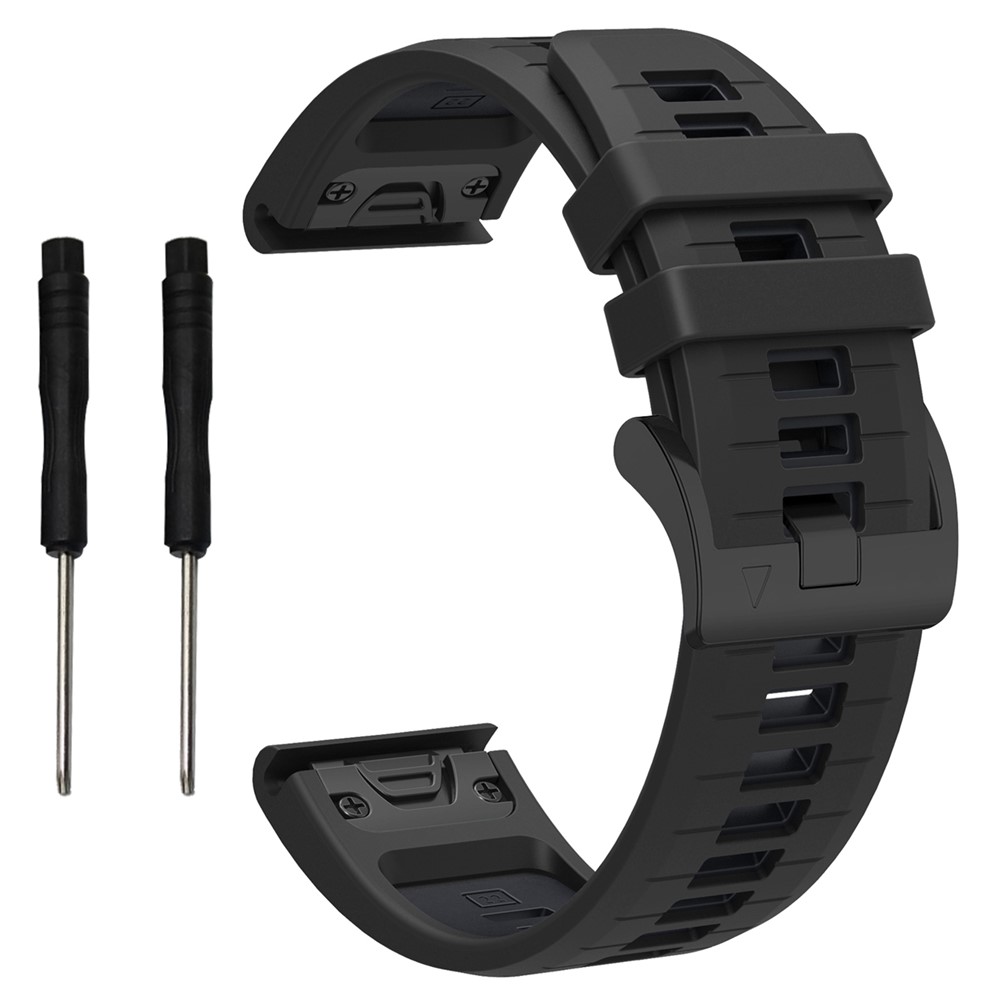 Garmin - Fenix 8 51mm Quick Silicone Stap Black — correa