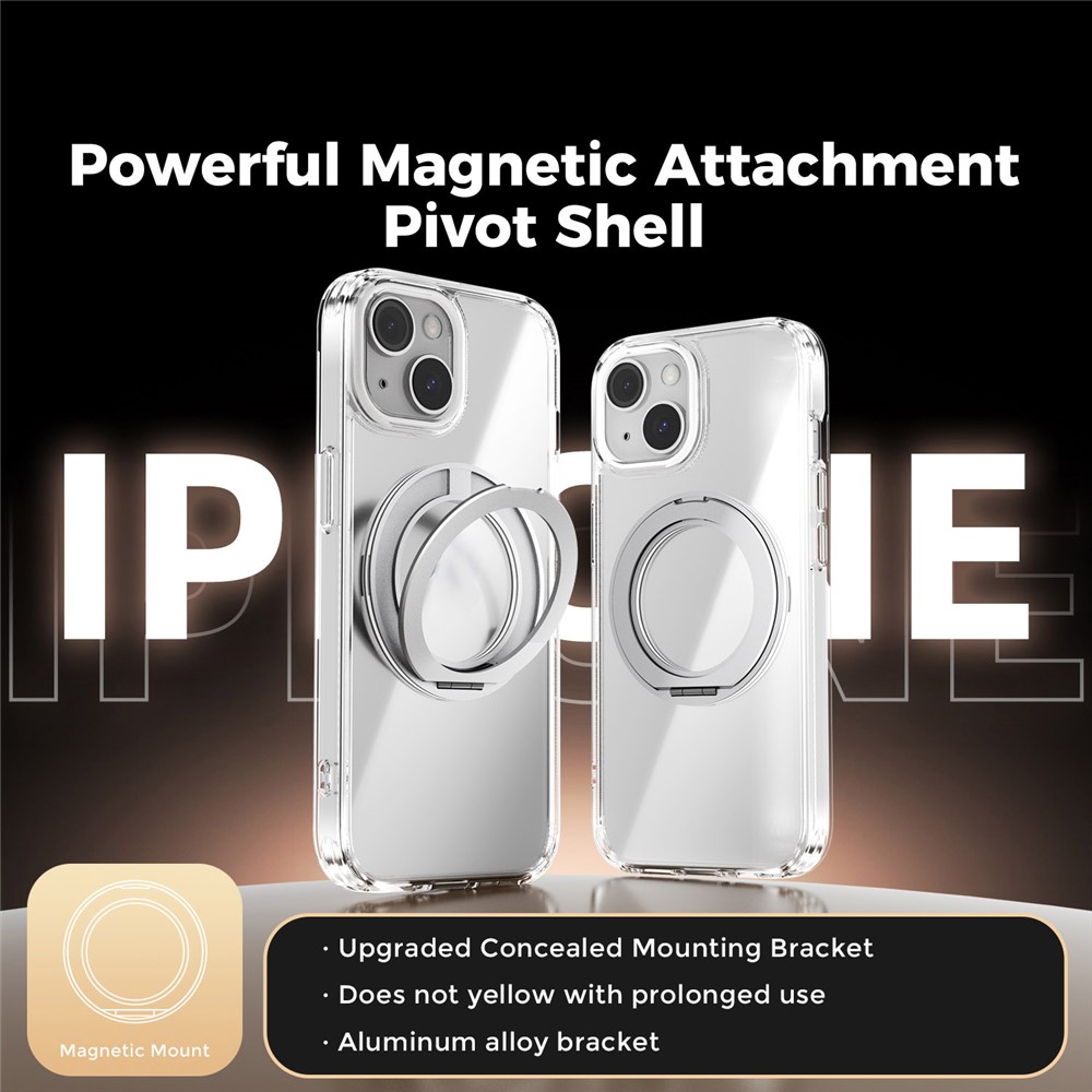 iPhone 15 - ABEEL Kickstand Silver — estuche (foto 2 de 2)