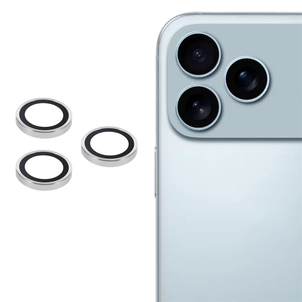 iPhone 17 Pro/17 Pro Max - Camera Lens Glass Protector Silver — vidrio templado protector de pantalla