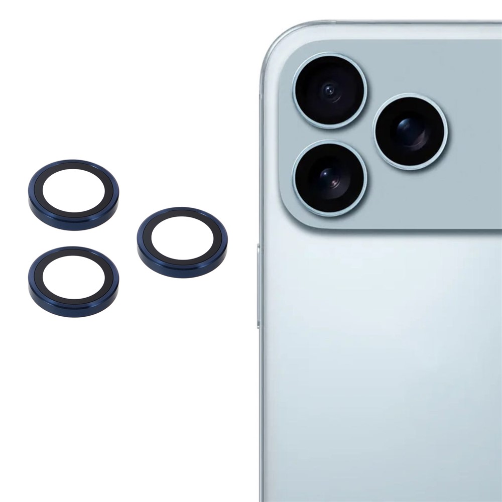 iPhone 17 Pro/17 Pro Max - Camera Lens Glass Protector Blue — vidrio templado protector de pantalla
