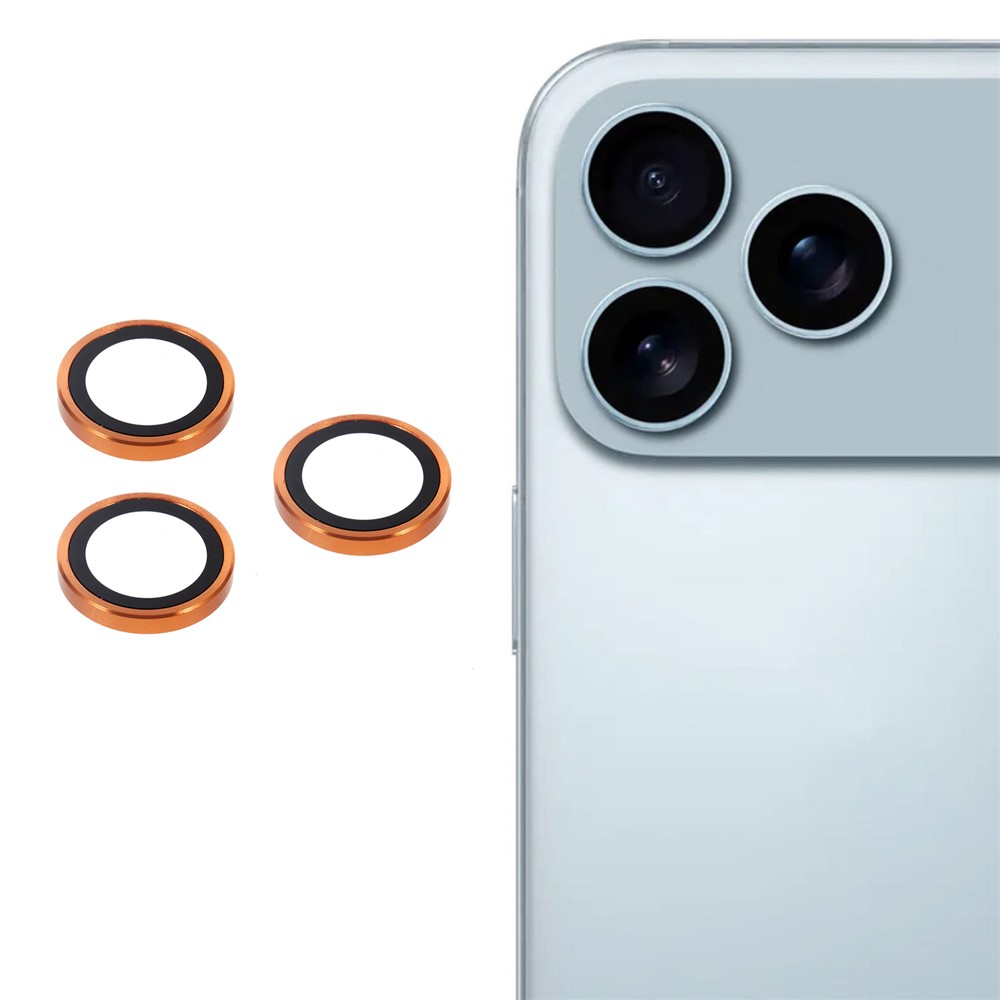 iPhone 17 Pro/17 Pro Max - Camera Lens Glass Protector Orange — vidrio templado protector de pantalla